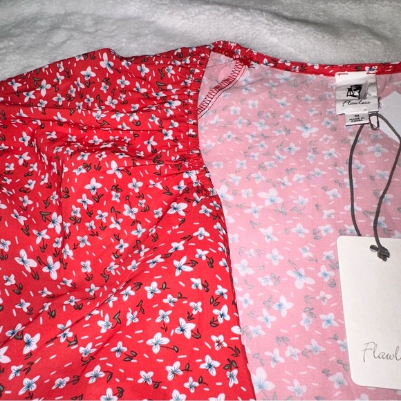 Floral tie front top - Picture 6 of 16